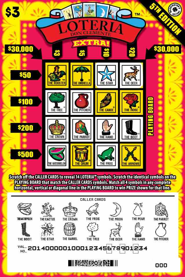 Loteria Extra! 5Th Edition scratchcard - game number #2014 - front-scratched