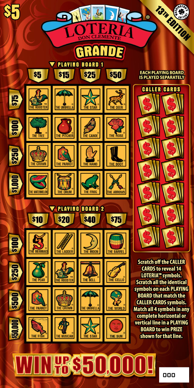 Loteria Grande 13Th Edition scratchcard - game number #1988 - front