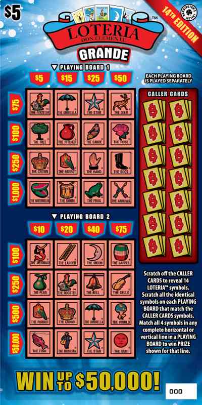 Loteria Grande 14Th Edition scratchcard - game number #2013 - front