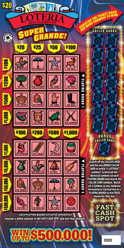 Loteria Super Grande! scratchcard - game number #1948 - front