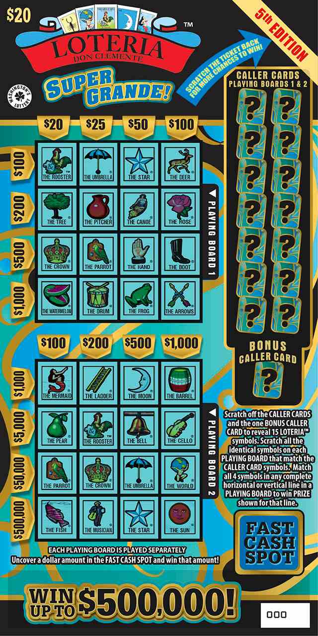 Loteria Super Grande 5Th Edit scratchcard - game number #2001 - front