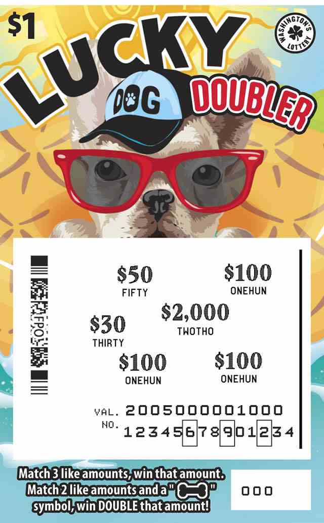 Lucky Dog Doubler scratchcard - game number #2005 - front-scratched