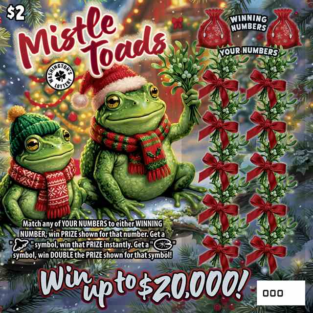 Mistle Toads scratchcard - game number #2024 - front