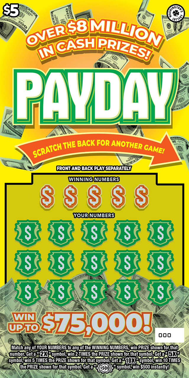 Payday scratchcard - game number #1975 - front