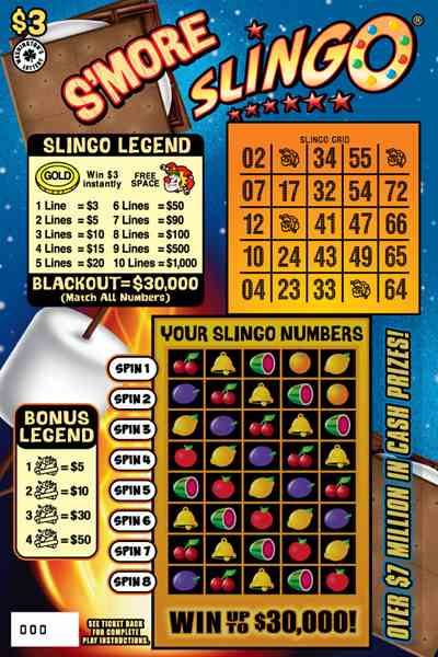 S'more Slingo scratchcard - game number #1938 - front