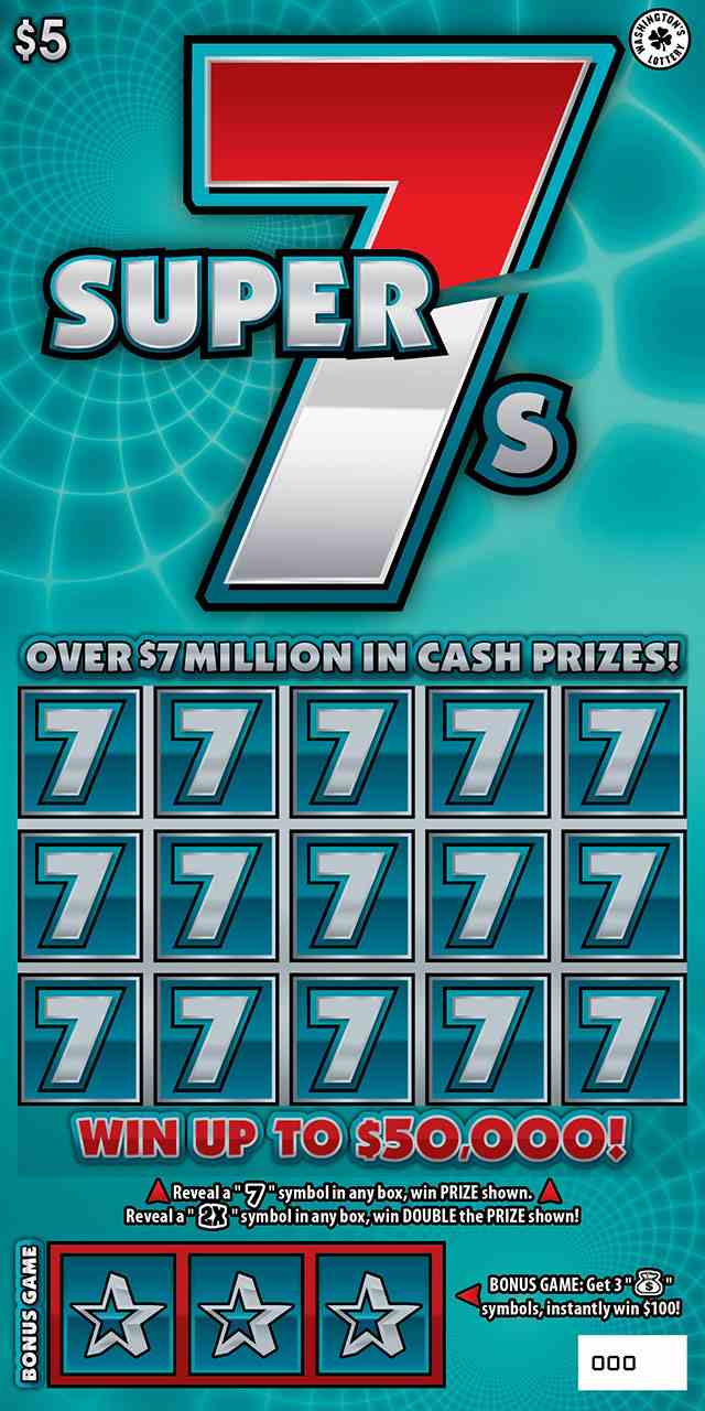 Super 7S scratchcard - game number #1952 - front