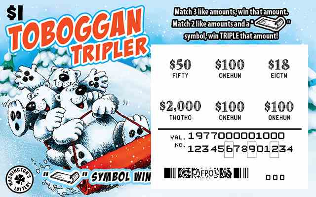 Toboggan Tripler scratchcard - game number #1977 - front-scratched