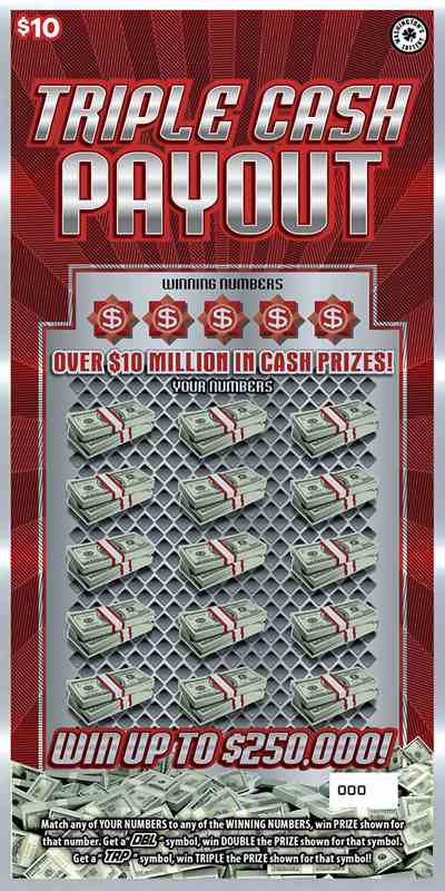 Triple Cash Payout scratchcard - game number #1946 - front