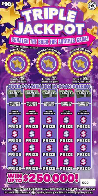 Triple Jackpot scratchcard - game number #1935 - front