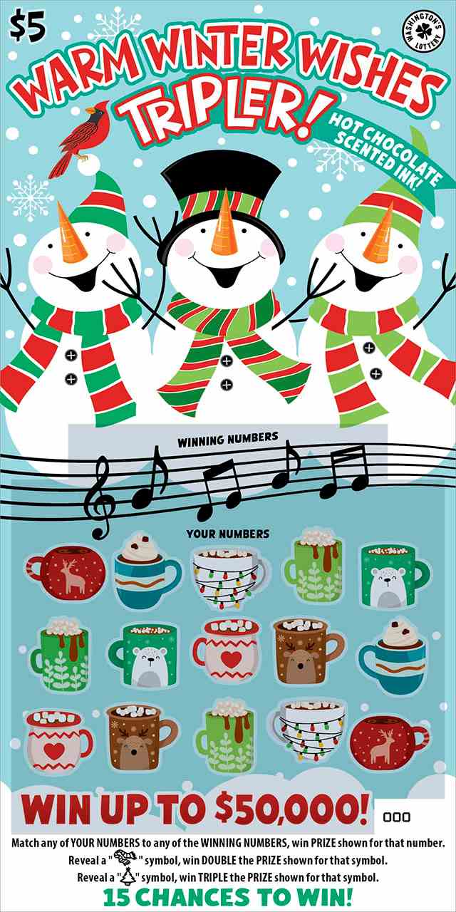 Warm Winter Wishes Tripler! scratchcard - game number #2025 - front