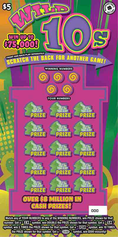 Wild 10S scratchcard - game number #1966 - front