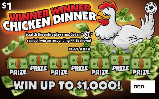 Winner Winner Chicken Dinner scratchcard - game number #1986 - front