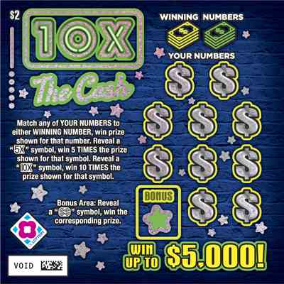 10X The Cash scratchcard - game number #1539 - front