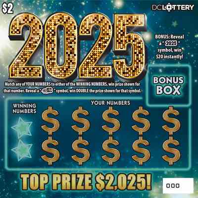 2025 scratchcard - game number #1605 - front