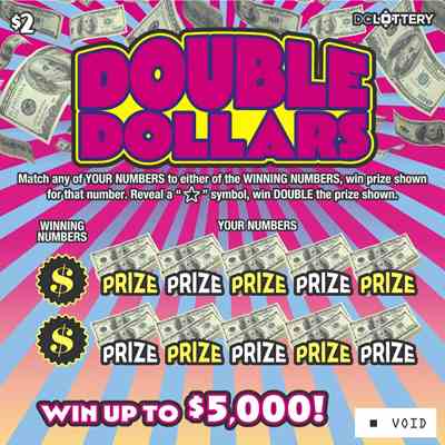 Double Dollars scratchcard - game number #1653 - front
