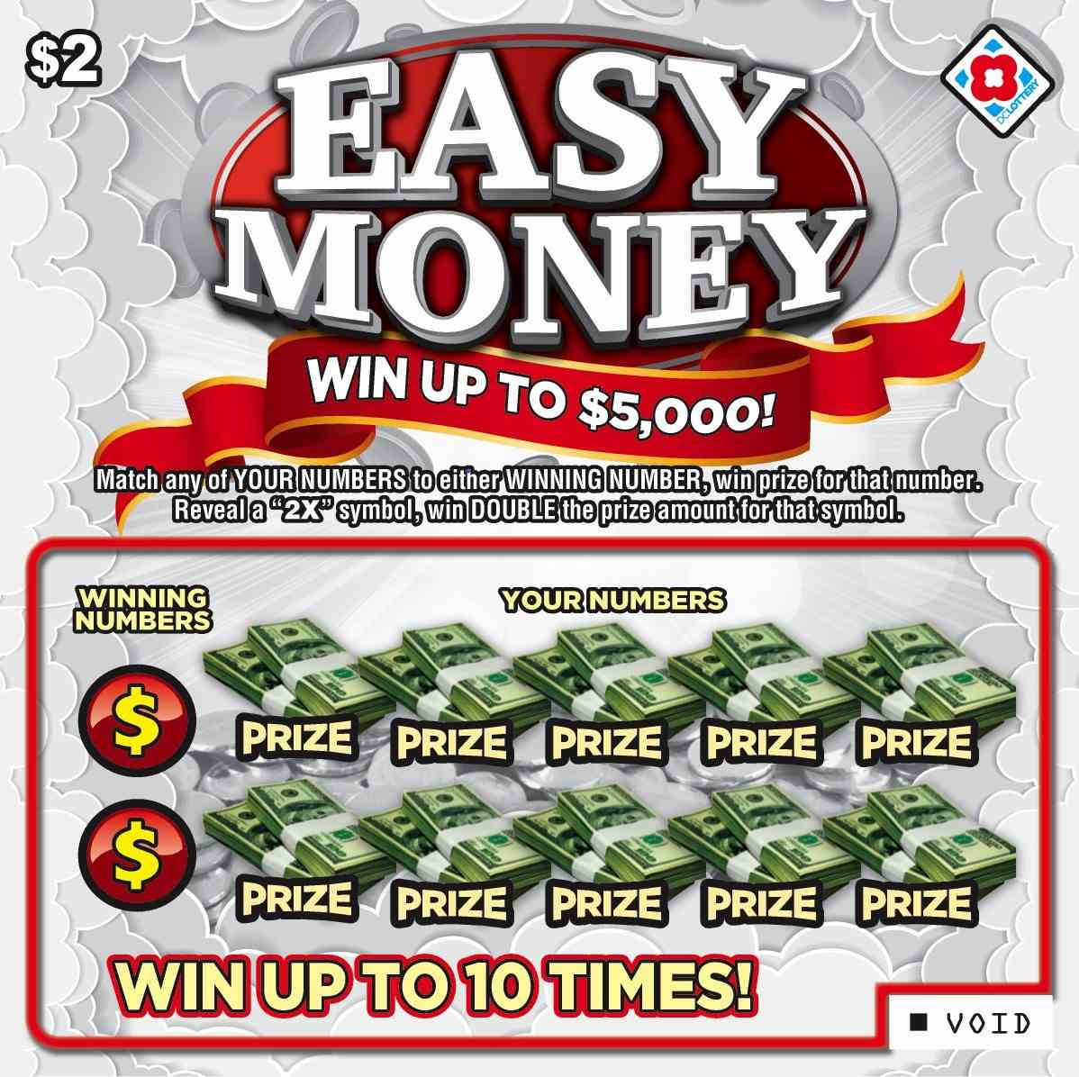 Easy Money scratchcard - game number #1452 - front