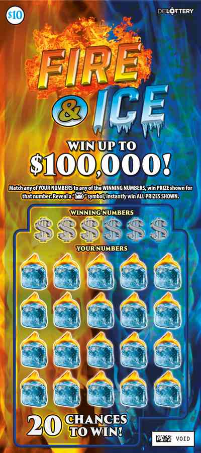 Fire & Ice scratchcard - game number #1626 - front
