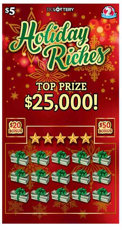 Holiday Riches scratchcard - game number #1603 - front