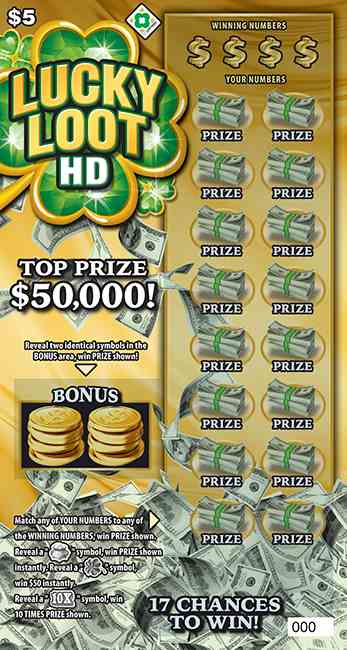 Lucky Loot Hd scratchcard - game number #1579 - front