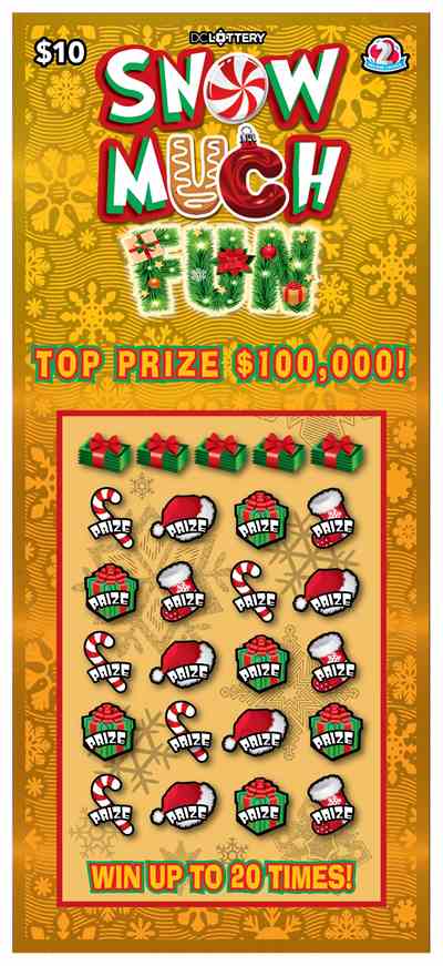 Snow Much Fun scratchcard - game number #1604 - front